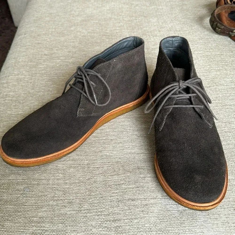 Frank Wright chocolate suede brown chuka boot sz 11 brand new